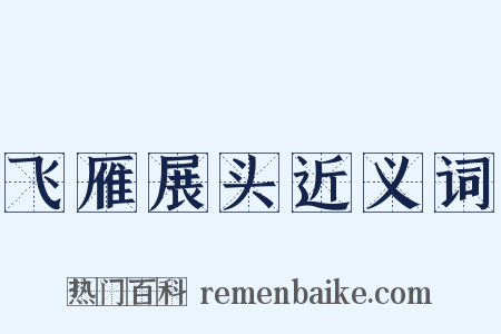 飞雁展头近义词是什么意思的图片